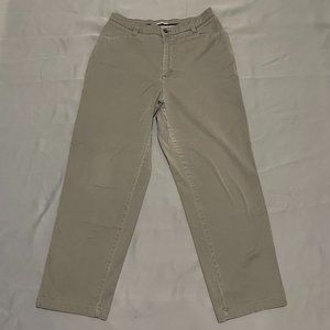 Lee Pants Women's 14 L Brown Chino Khaki Light Wash Relaxed Fit Straight Leg